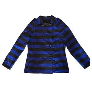 Cynthia Rowley Double-Breasted Stripe Blazer Jacket Size M